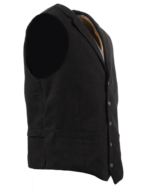 29829-BLK Men's Jesse Canvas Vest in Black by Outback