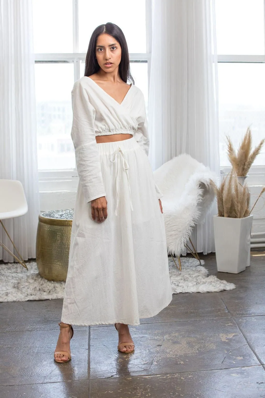 @AlyssaTay Maxi Skirt And Top - White