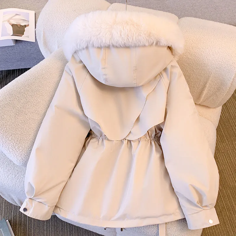 AMAYA™ | ELEGANT WINTER FUR HOODED JACKET FOR WOMEN