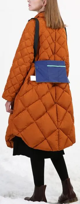 Asymmetric Puffer Coat, Caramel