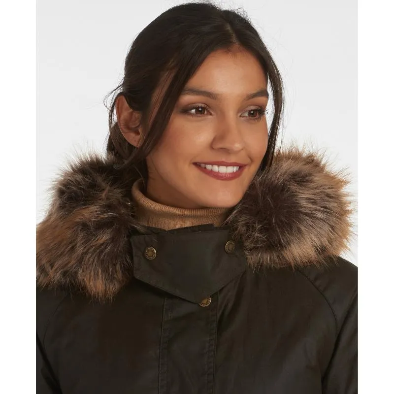 Barbour Mull Ladies Wax Jacket - Olive/Classic