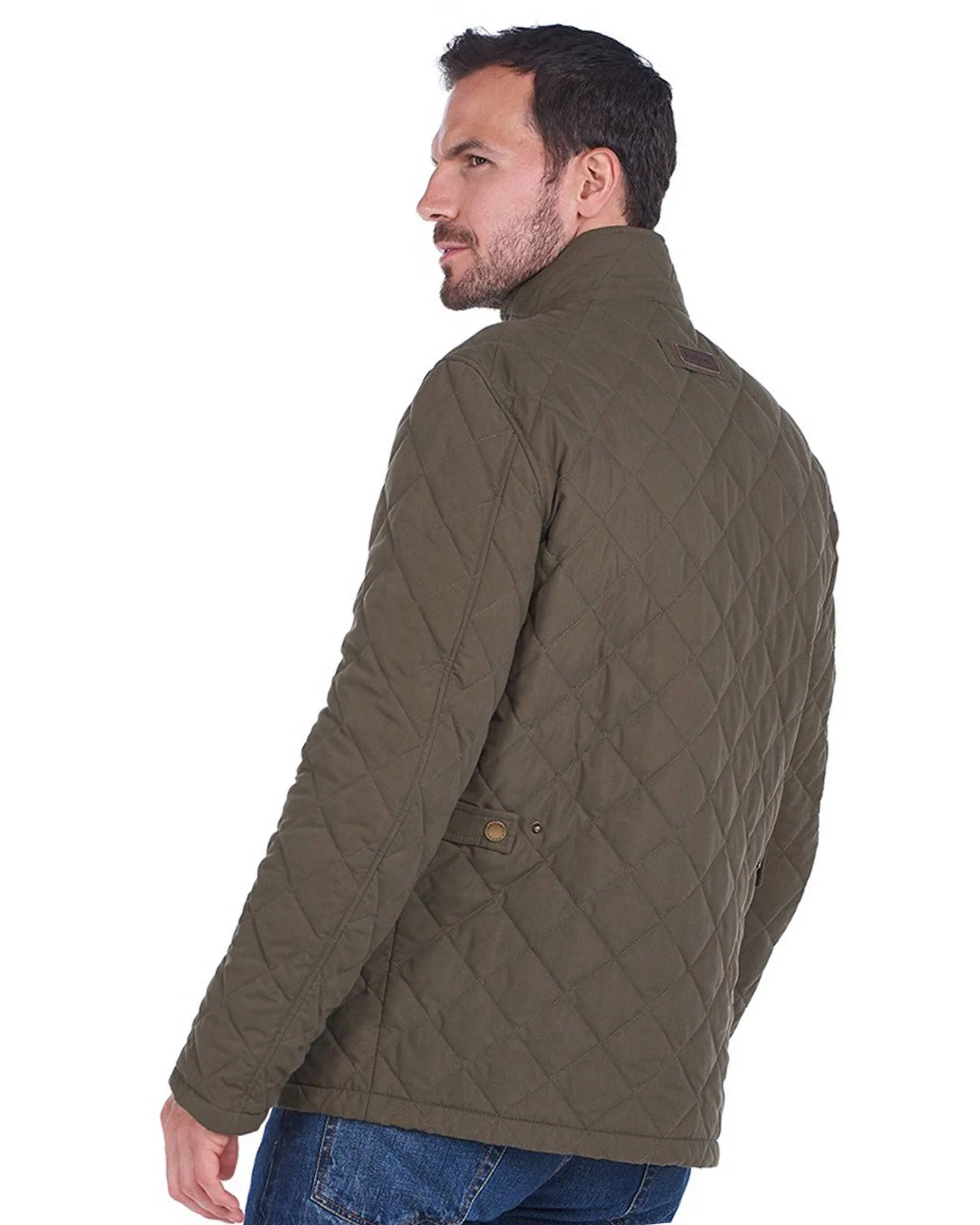 Barbour Shoveler Quilted Jacket In Army Green