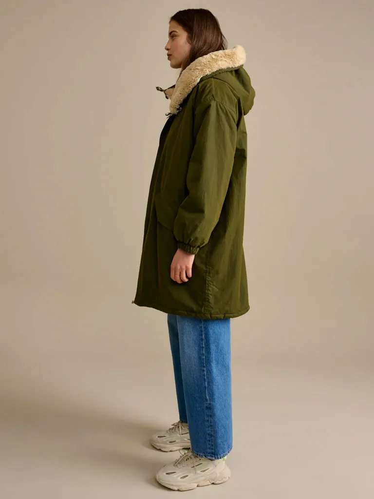 Bellerose Laos Classic Coat in Olive