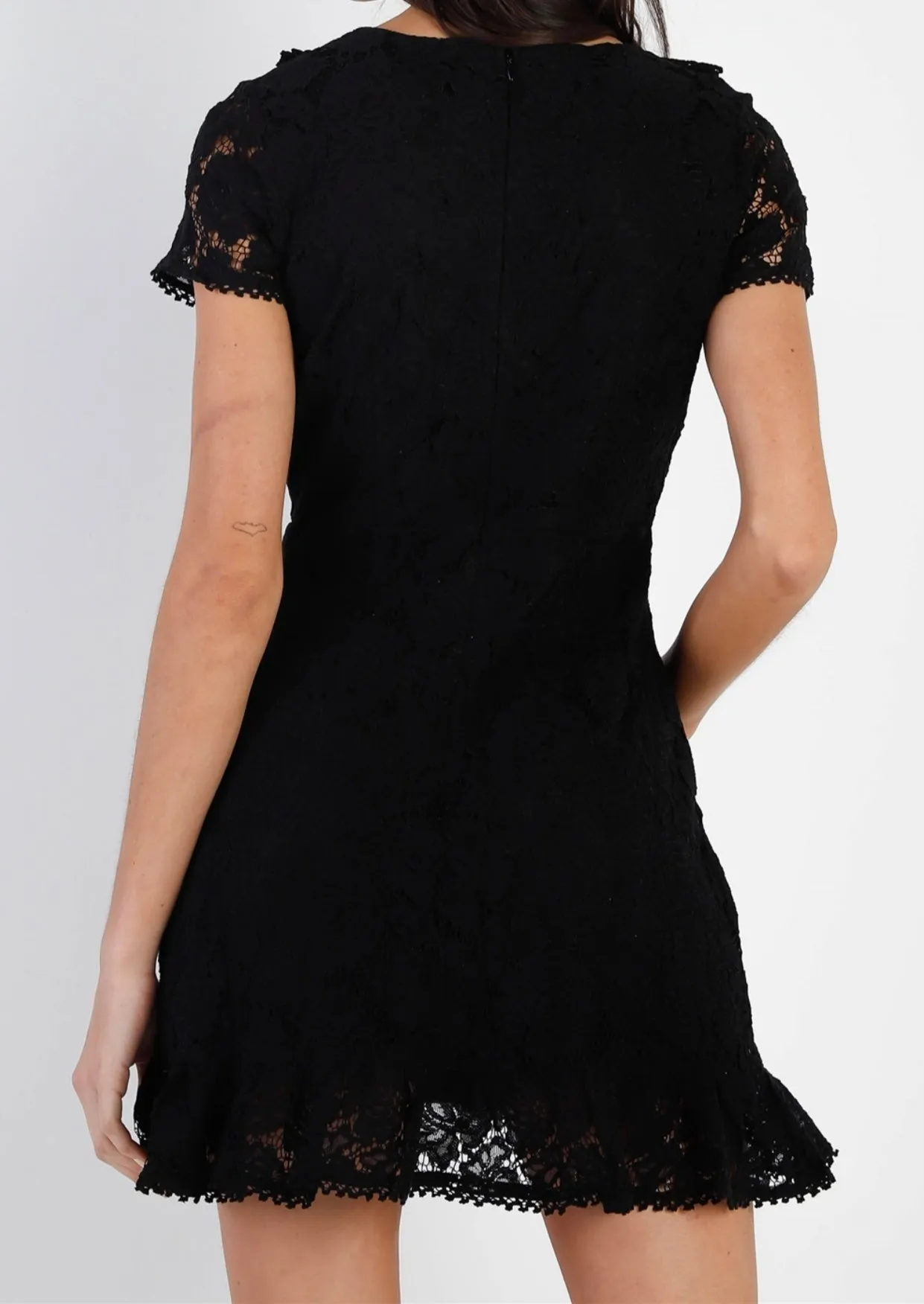 Black Lace V-Neck Dress