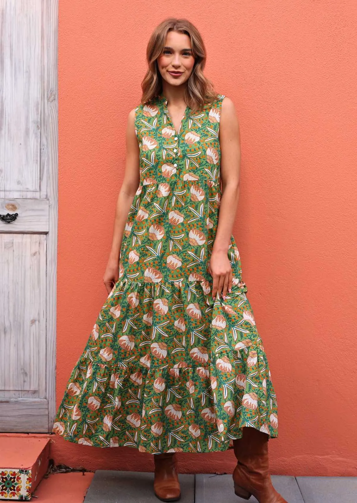 Boho Tiered Maxi Dress Keisha