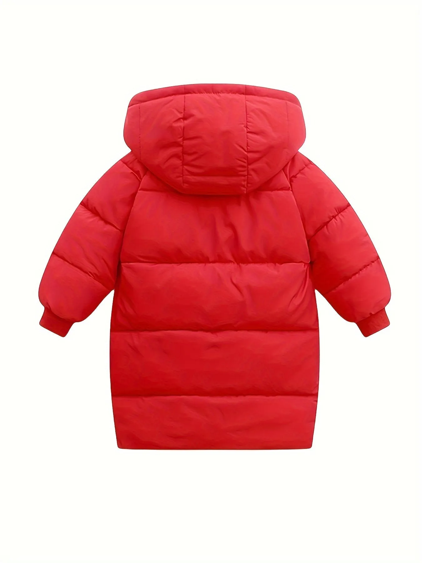 Boys Girls Winter Hooded Long Down Coats Outwear Kids Windproof Puffer Jackets Padded Parka Outwear 4-9T