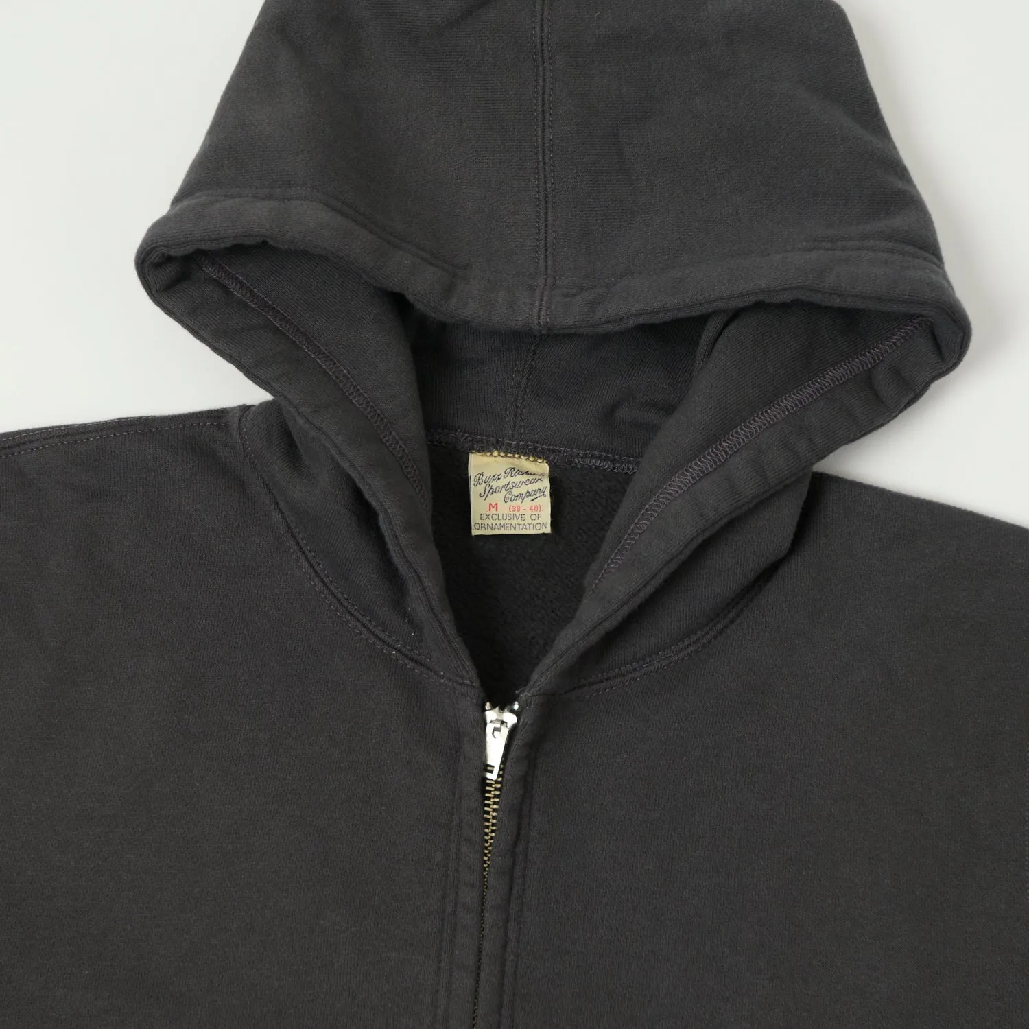 Buzz Rickson's Full Zip Sweat Parka - Black