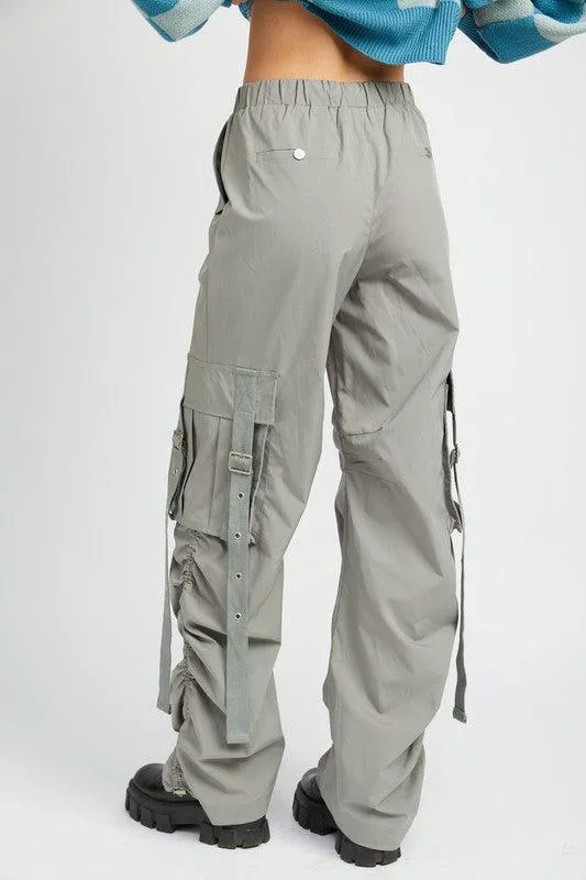 Cargo Parachute Pants Charcoal