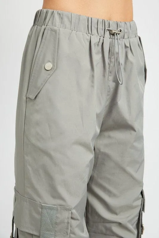 Cargo Parachute Pants Charcoal