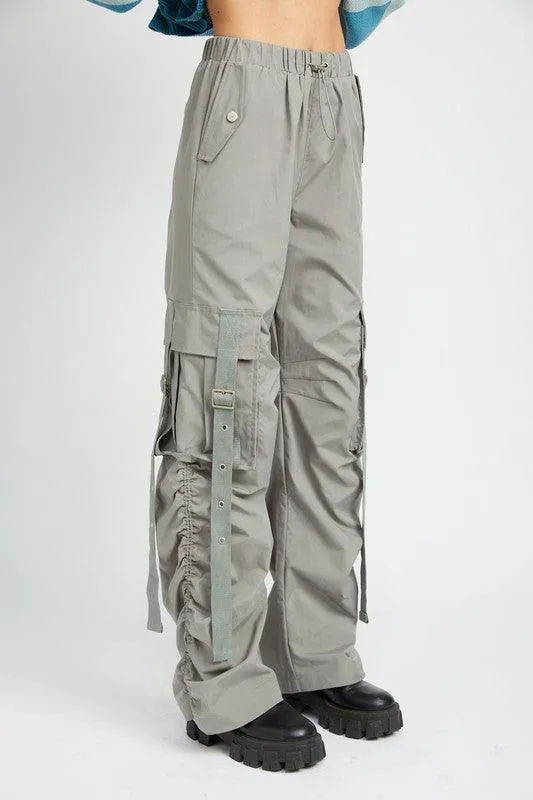 Cargo Parachute Pants Charcoal