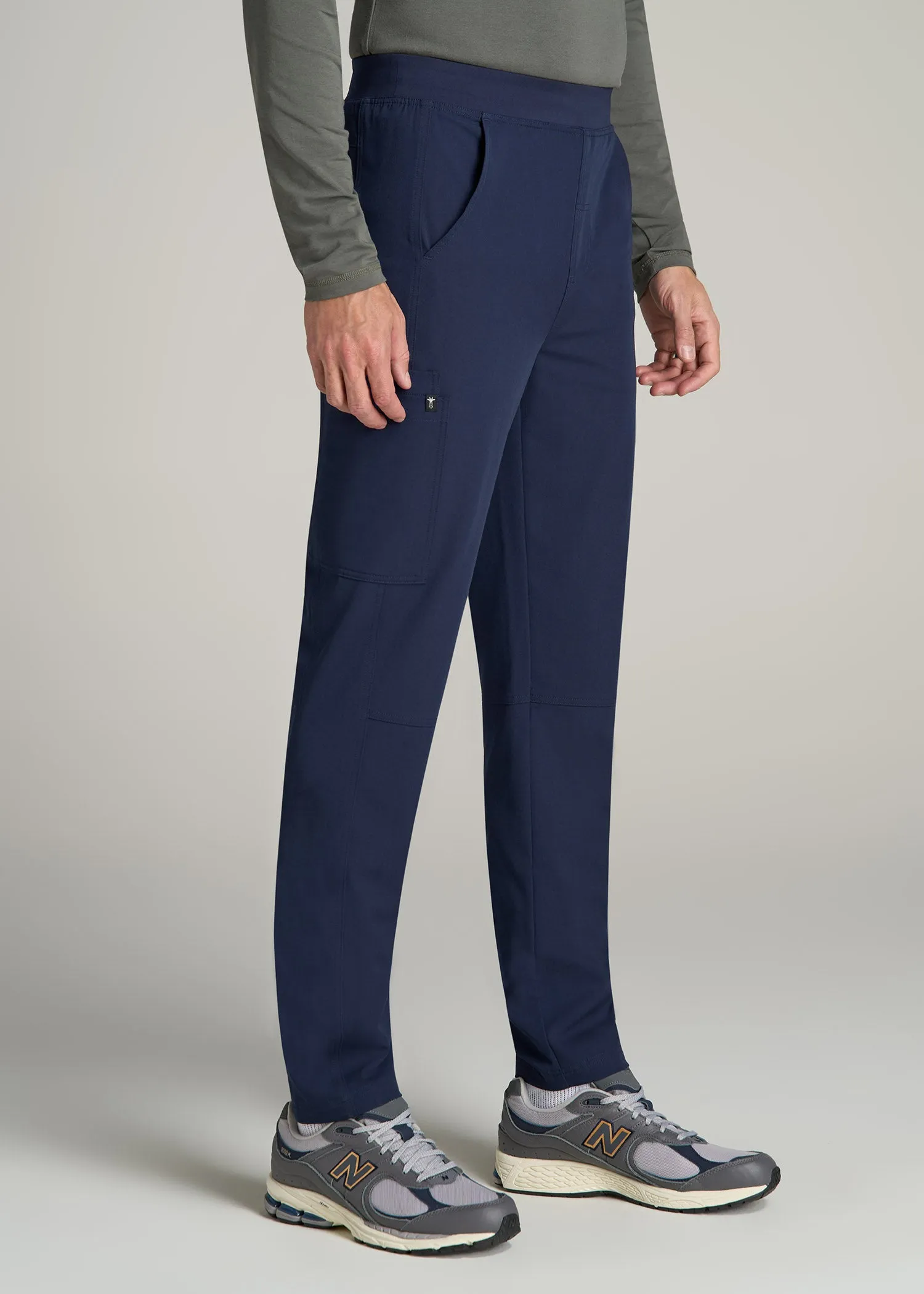 Cargo Scrub Pants for Tall Men in Patriot Blue