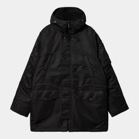 Carhartt WIP Mens Hooded Olten Parka Jacket - Black