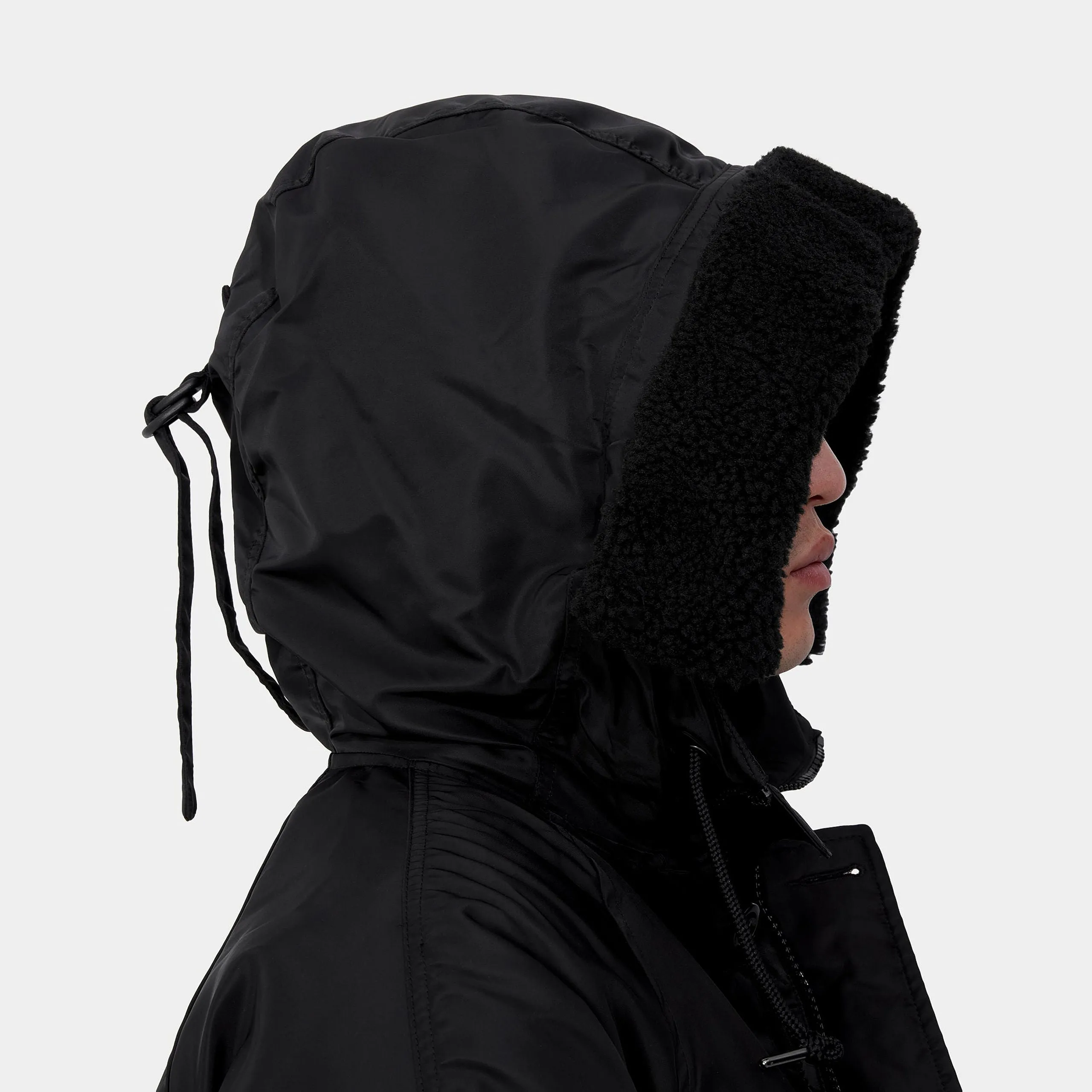 Carhartt WIP Mens Hooded Olten Parka Jacket - Black