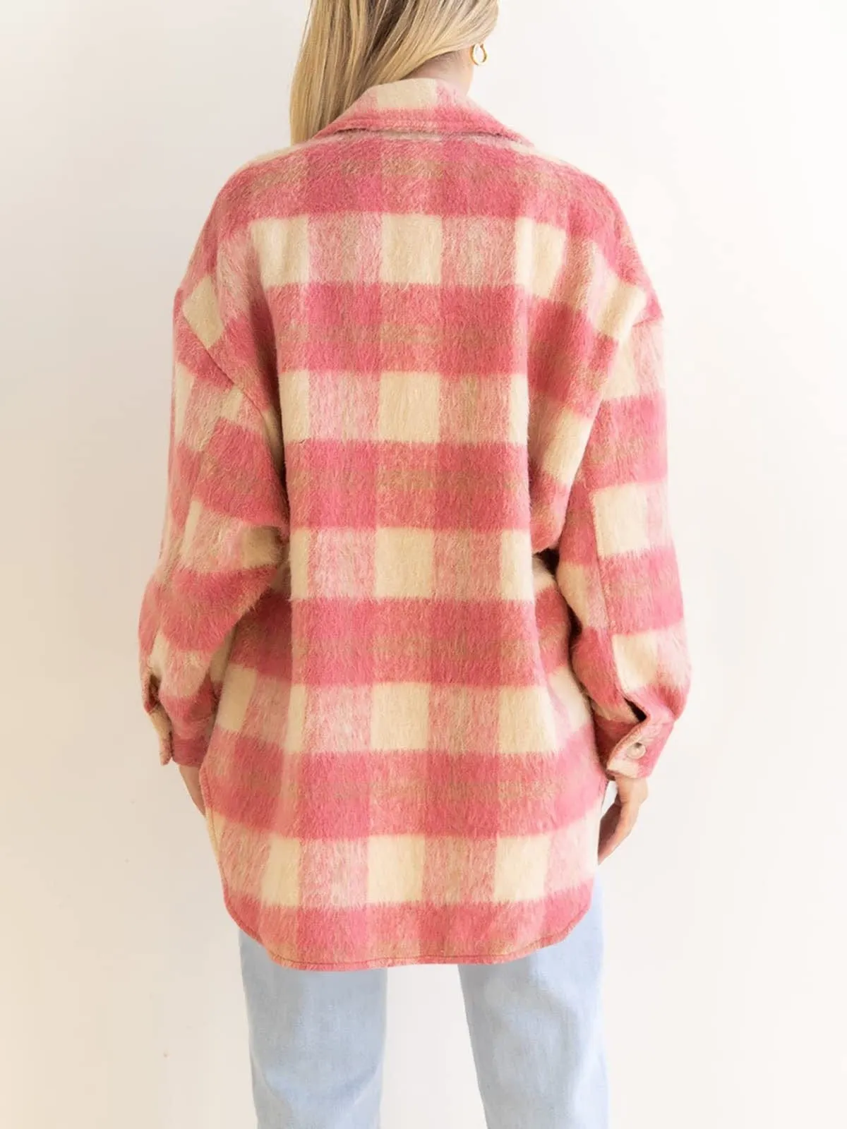 Casual Oversized Plaid Jacket