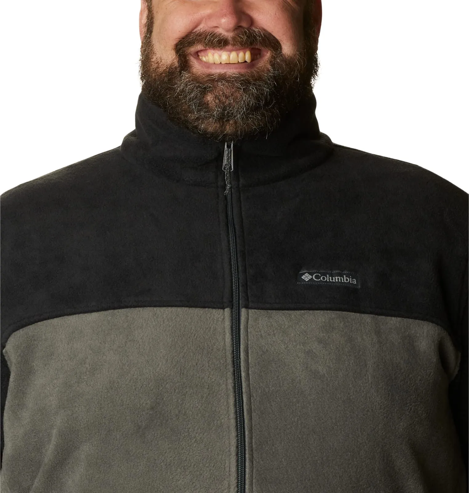 Columbia Men's Steens Mountain 2.0 Full Zip Fleece Jacket, Black/Grill, Large