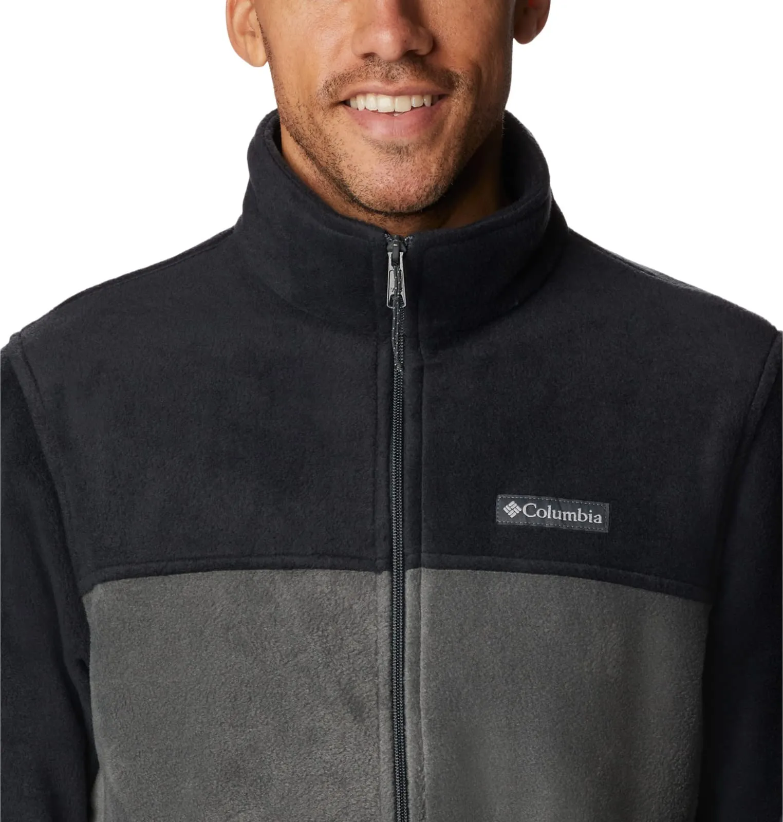 Columbia Men's Steens Mountain 2.0 Full Zip Fleece Jacket, Black/Grill, Large