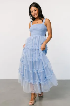 Constance Tulle Maxi Dress | Light Blue