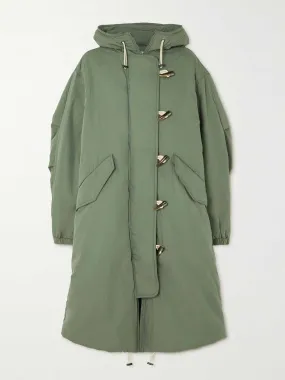 Cotton-blend hooded parka