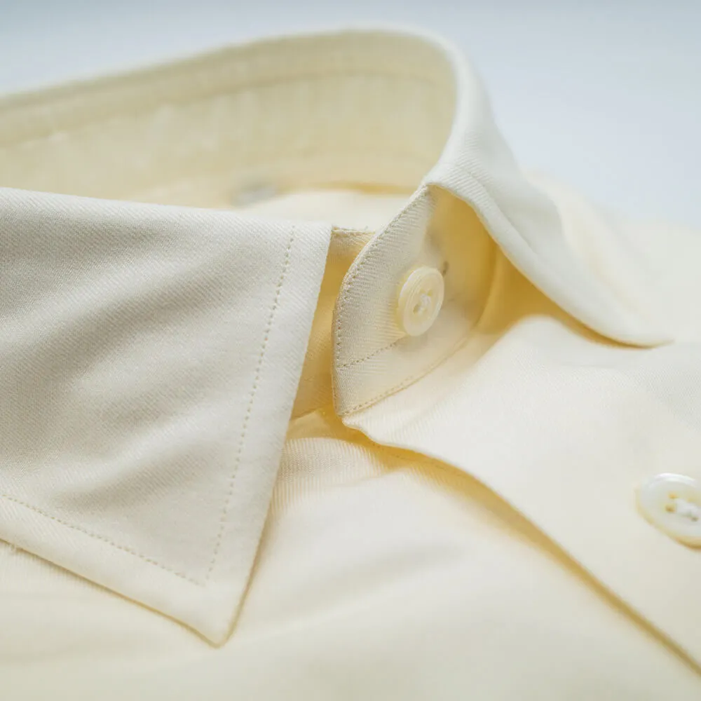 Cotton Twill Dress Shirt - Cream