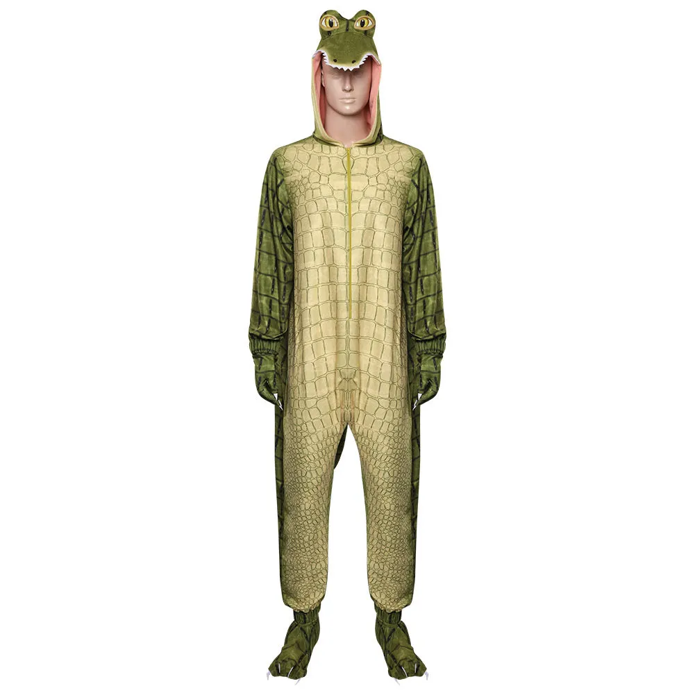 Crocodile Cosplay Costume Jumpsuit Sleepwear Pajamas Outfits Halloween Carnival Suit Lyle