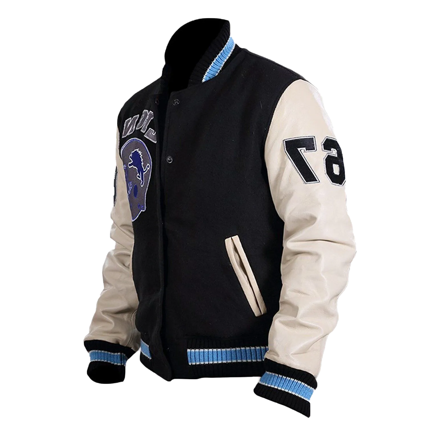 Eddie Murphy's Iconic Detroit Lions Varsity Jacket | Premium Leather Style