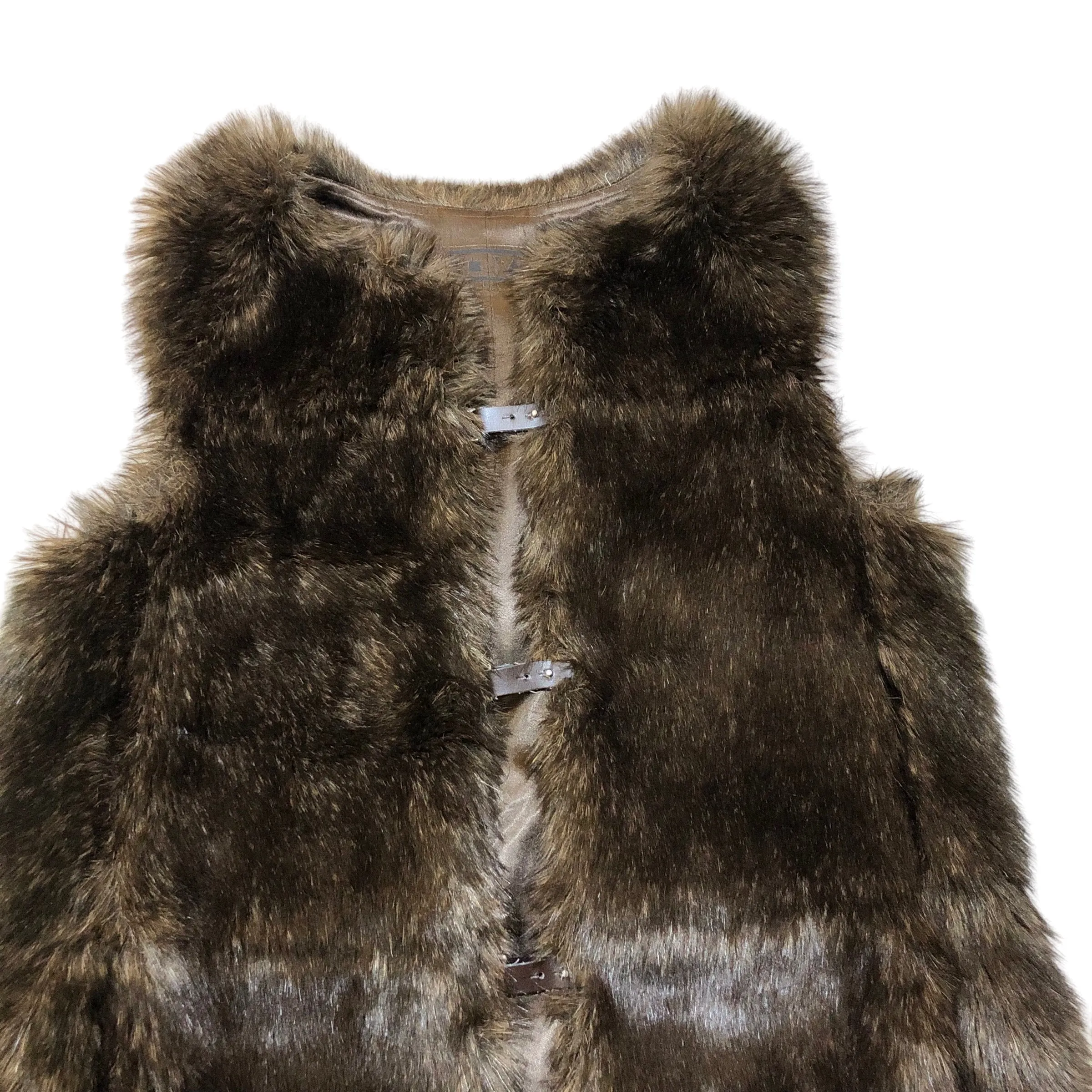 Embellished Tiger Dragon faux fur vest