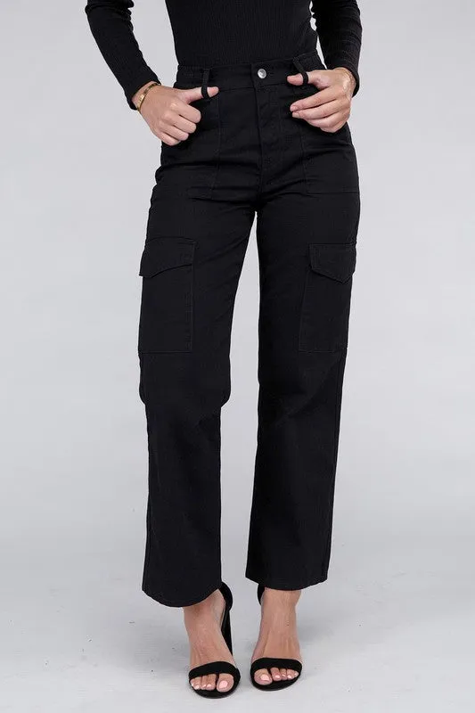 Everyday Wear Elastic-Waist Cargo Pants