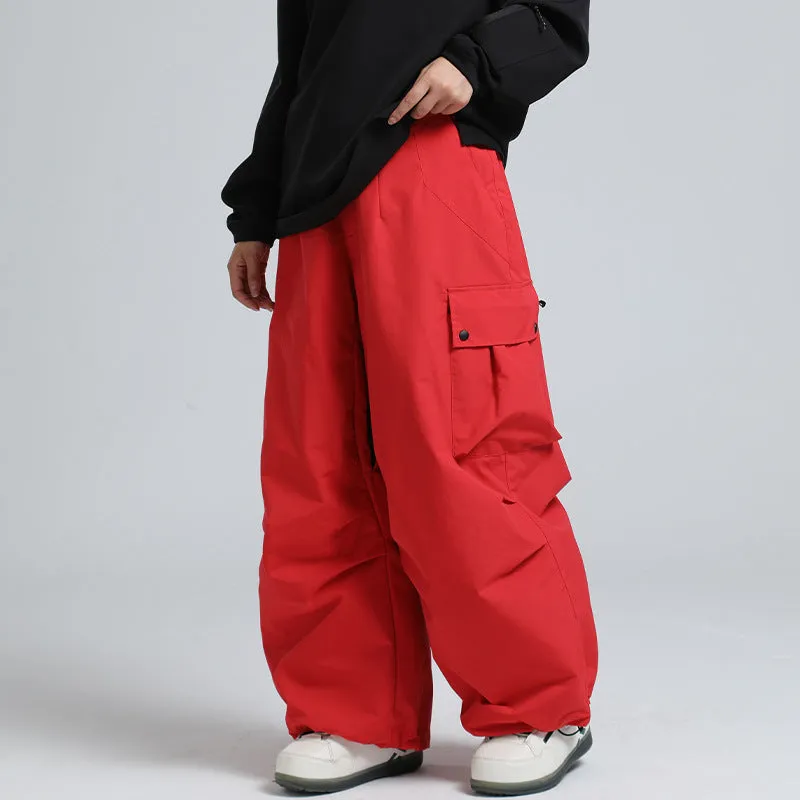 Fashion Cargo Baggy Snowboard Pants Waist Support Trousers for Winter