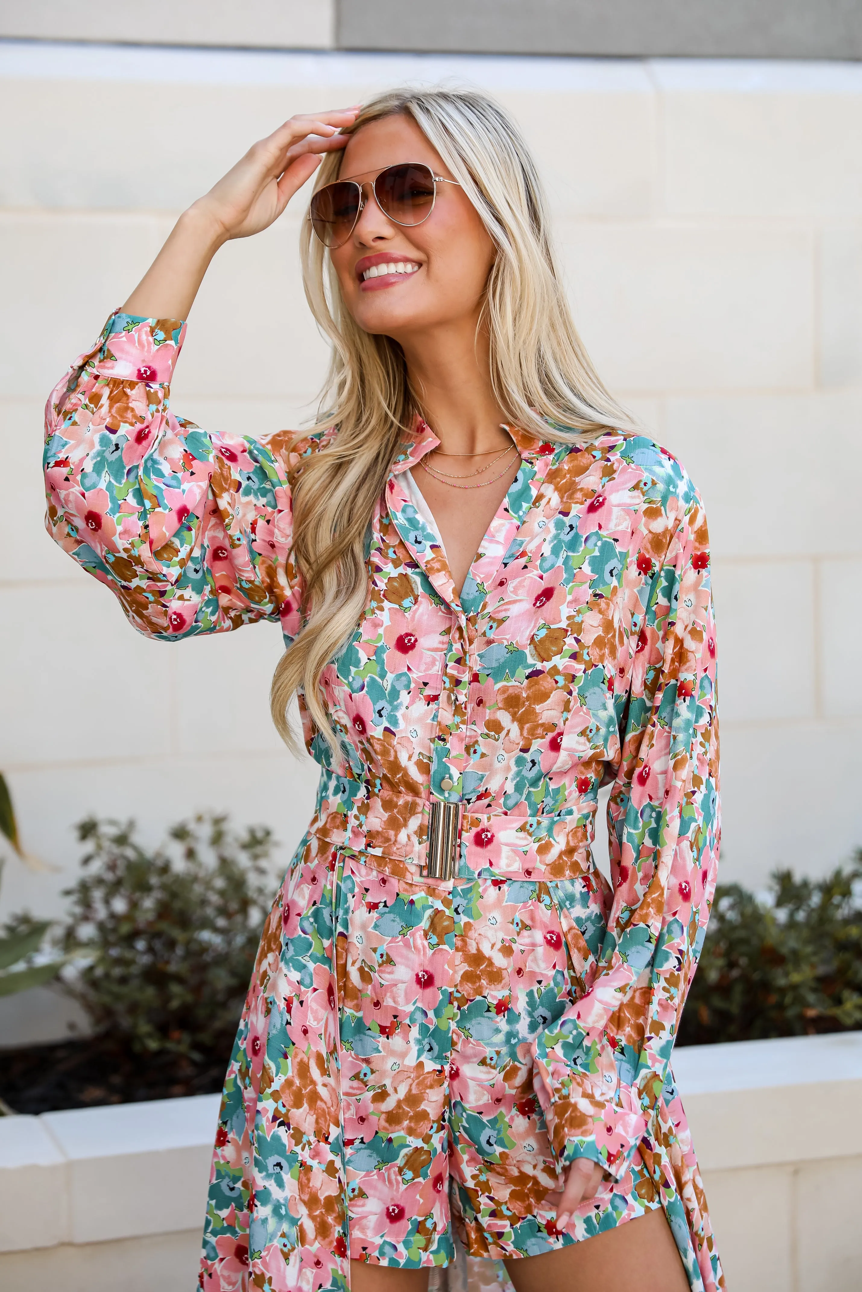 FINAL SALE - Most Beautiful Day Pink Floral Maxi Dress Romper