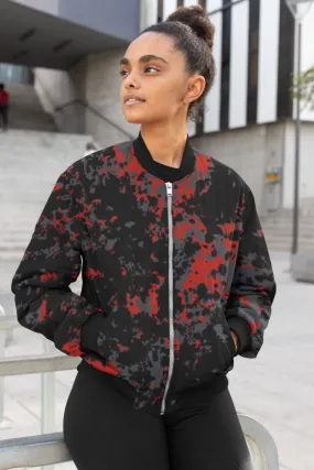 Fire Abstract Female Bomber Jacket