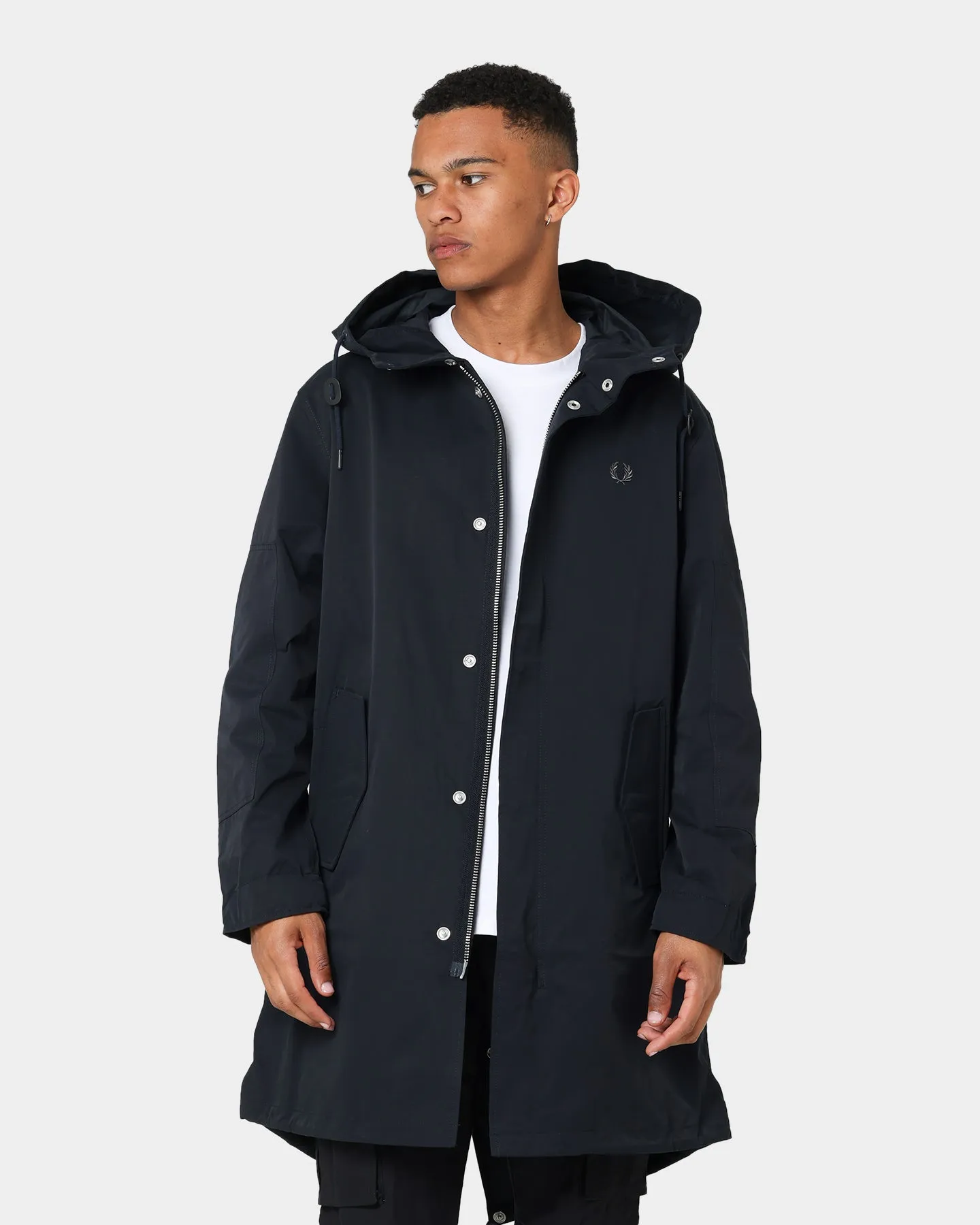 Fred Perry Shell Parka Jacket Navy