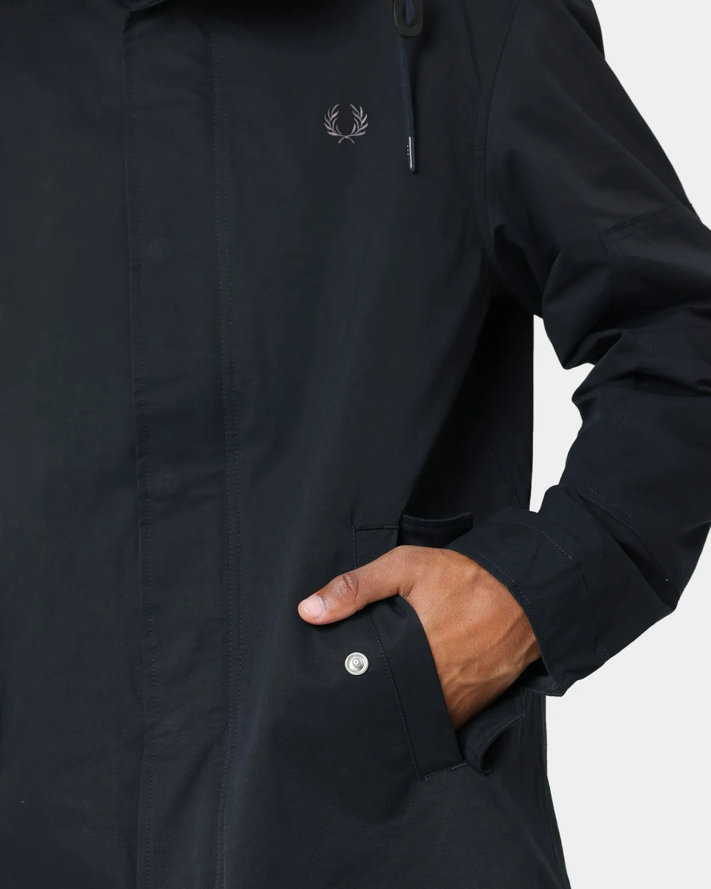 Fred Perry Shell Parka Jacket Navy