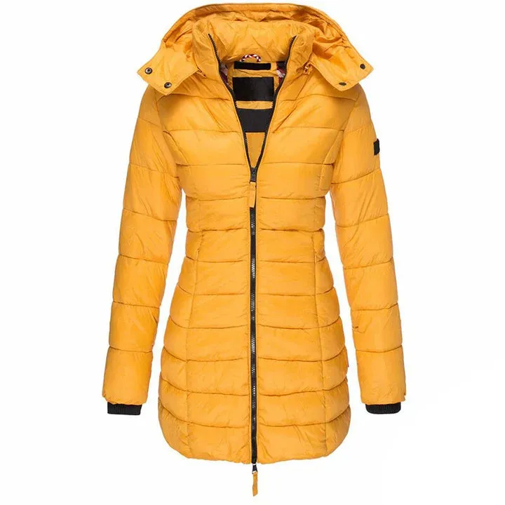 Gabriella Winterjas | Trendy lange waterdichte parka met capuchon en ritssluiting voor dames