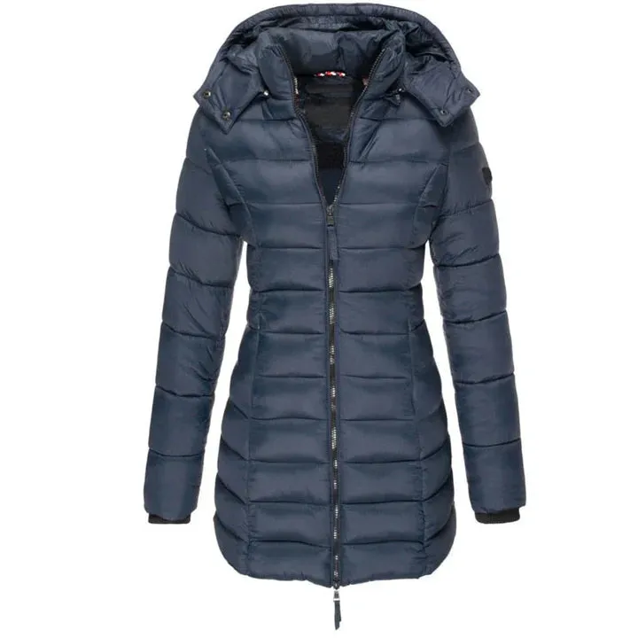 Gabriella Winterjas | Trendy lange waterdichte parka met capuchon en ritssluiting voor dames