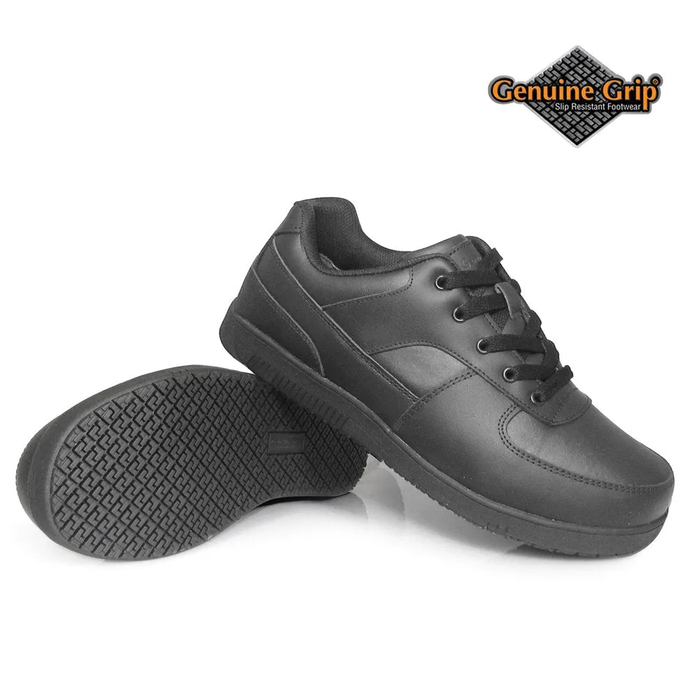 Genuine Grip Men’s Slip Resistant Pull on Lace Up Service Shoe