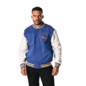 Golden State Warriors Fleece Bomber Jacket - Blue