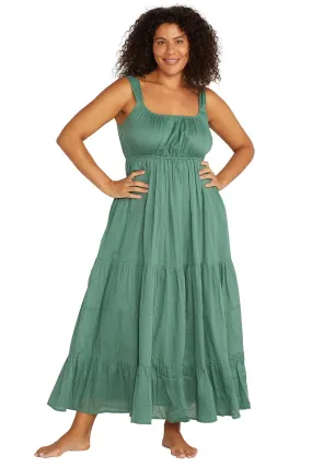 GREEN LISZT BEACH MAXI DRESS