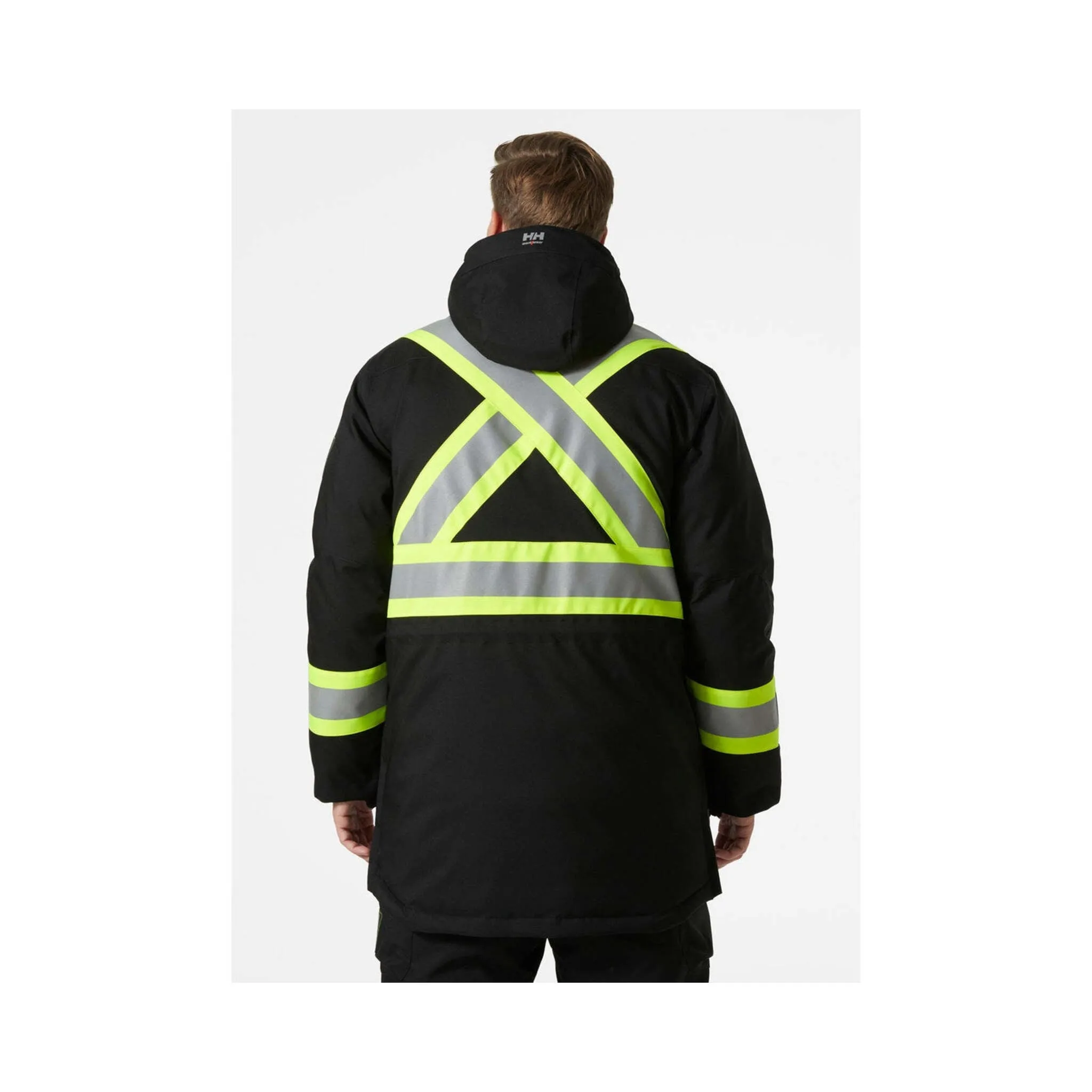 Helly Hansen Men's Hi Vis Polar Work Parka 71316 Alna - CSA Helly Tech, Waterproof, Breathable, Reflective, Insulated, Durable, Winter Protection | Sizes S-5XL