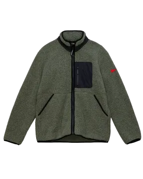 High Pile Utility Fleece Jacket in Thyme