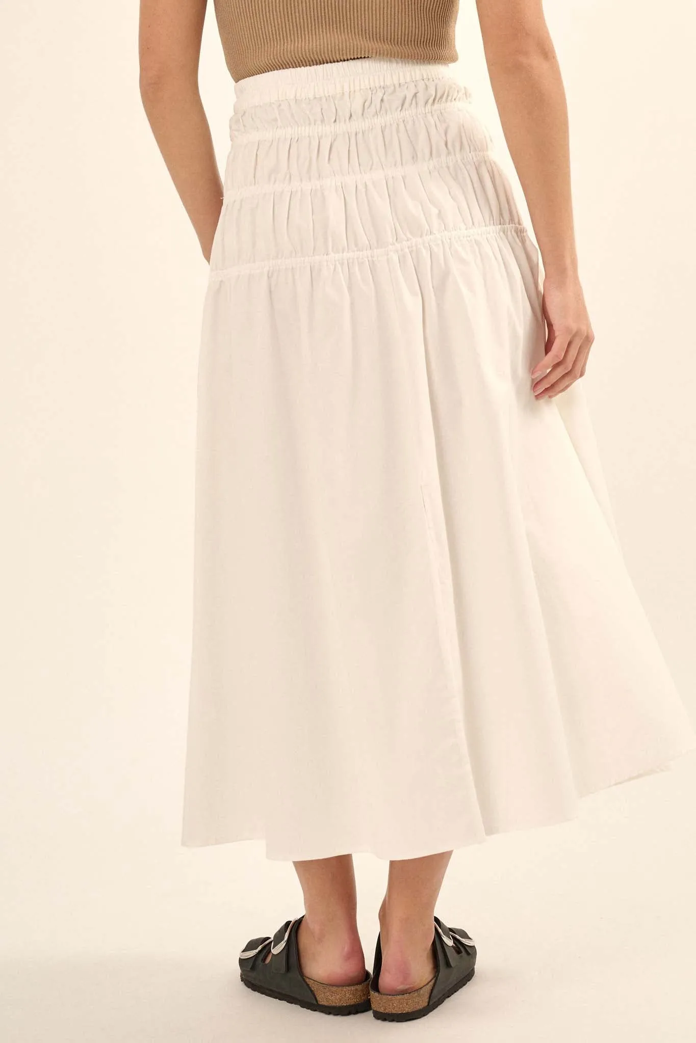 Honest to Goodness Gathered Pocket Maxi Skirt