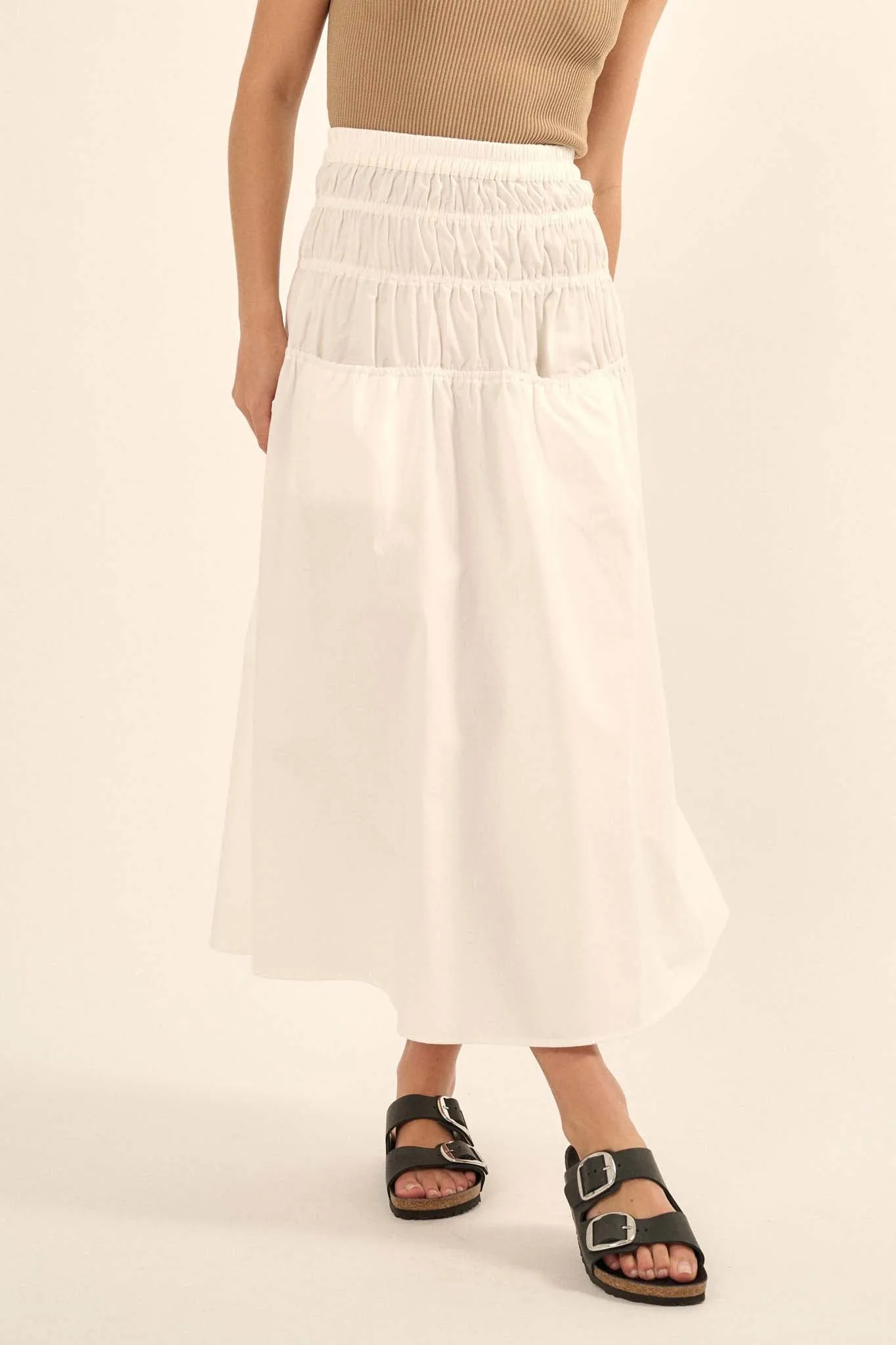 Honest to Goodness Gathered Pocket Maxi Skirt