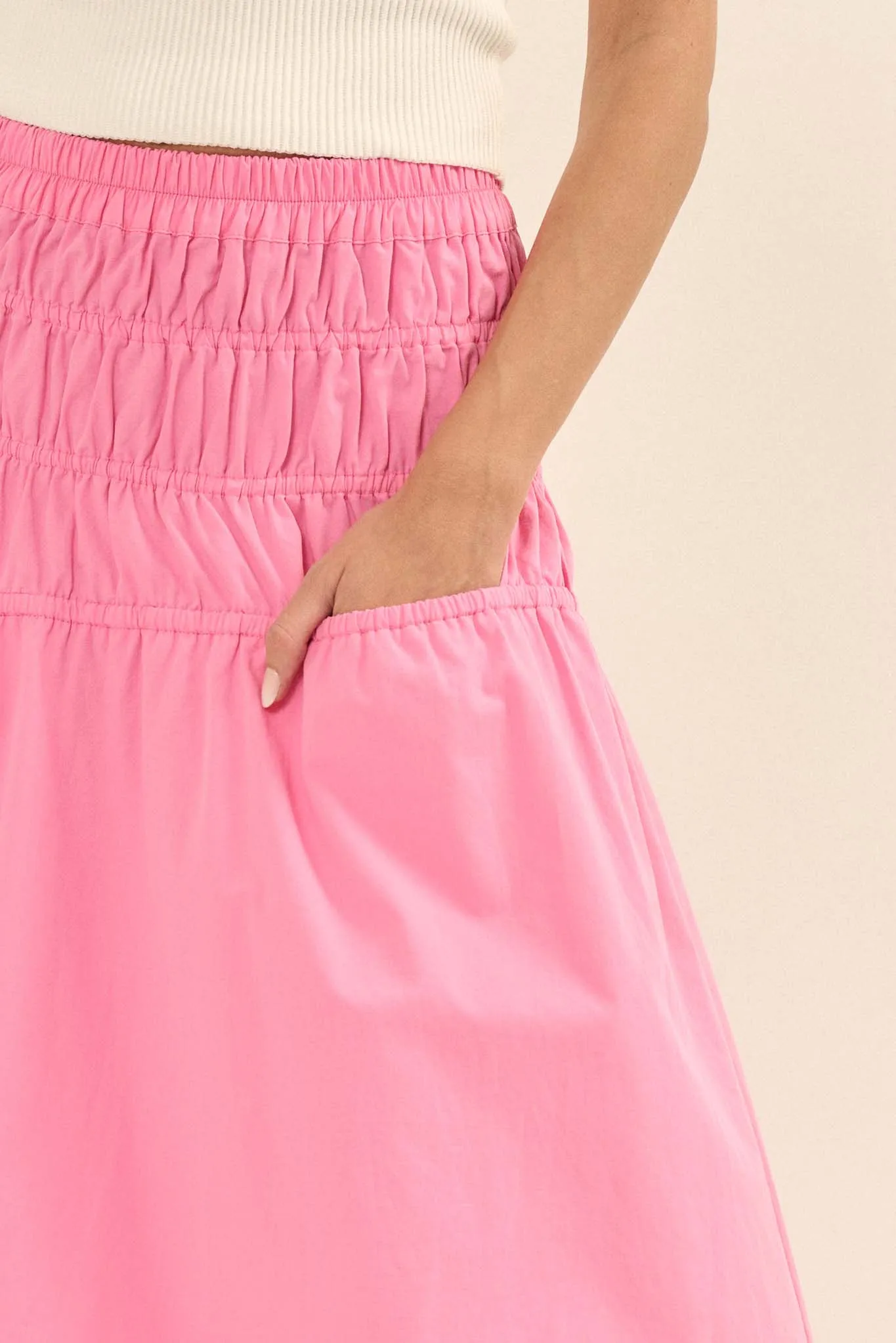 Honest to Goodness Gathered Pocket Maxi Skirt