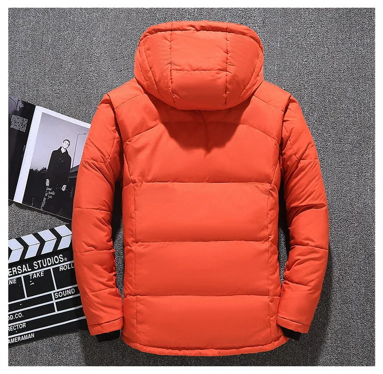 🔥Hot Sale🔥Men's White Duck Down Parka Winter Warm Coat