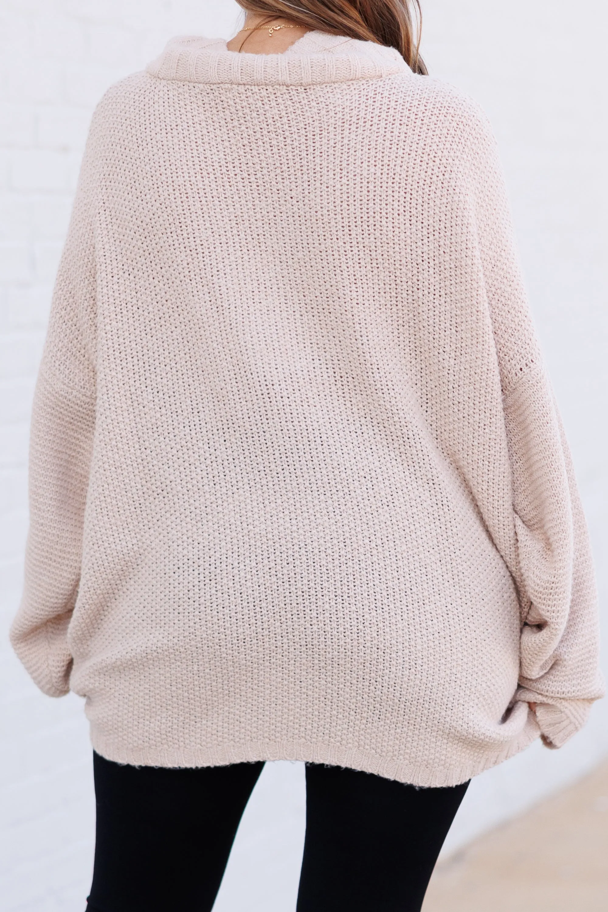 I Can't Wait Pullover, Taupe