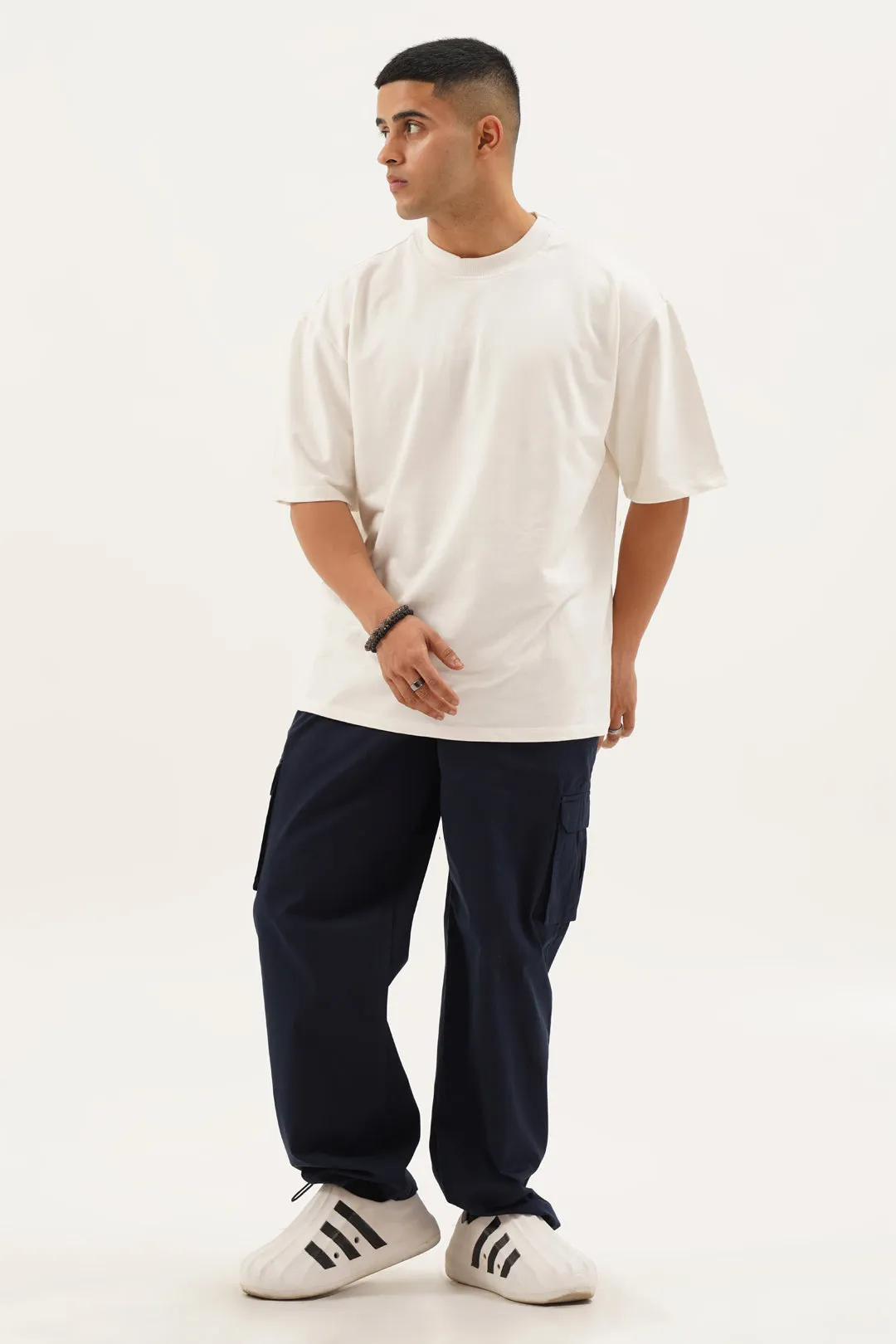 Indigo Cargo Parachute Pants