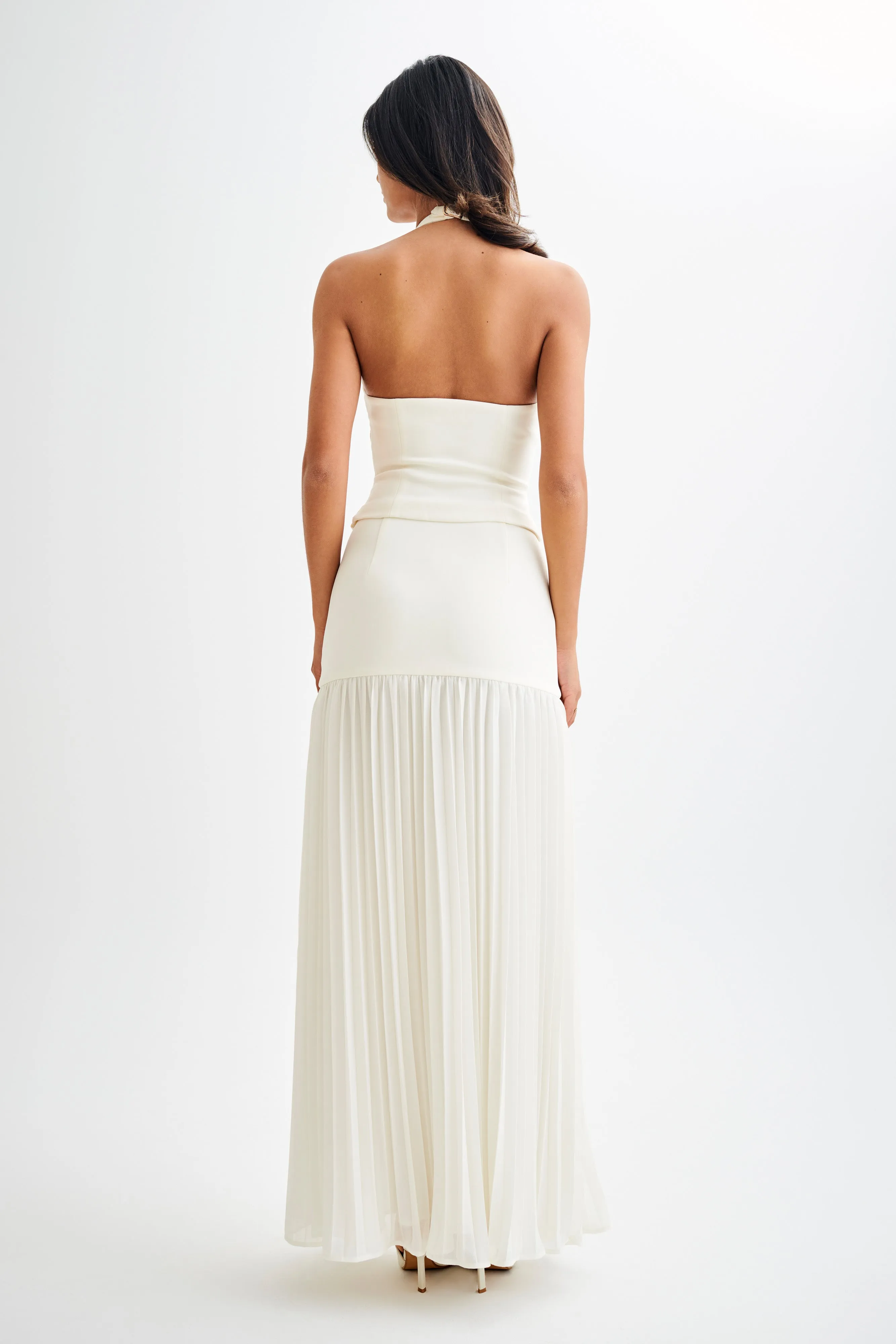 Jillian Pleated Maxi Skirt - Ivory