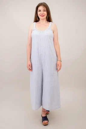 Joanna Jumpsuit, Summer Stripe, Linen Bamboo