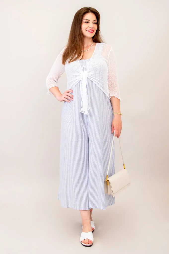 Joanna Jumpsuit, Summer Stripe, Linen Bamboo