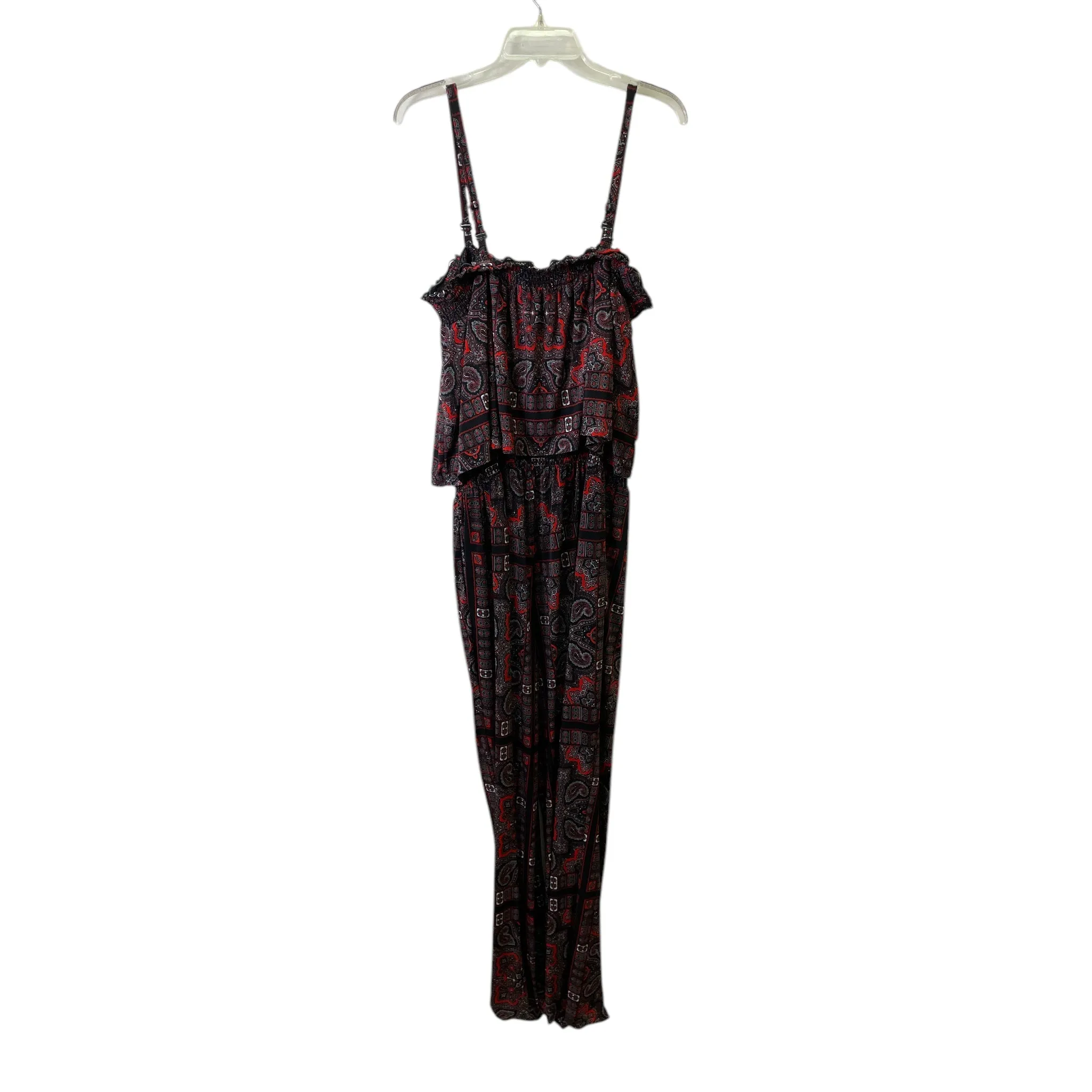 Jumpsuit By Inc In Black & Red, Size:1X