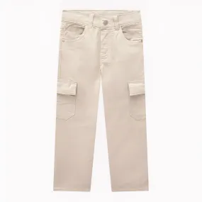 Khaki Cargo Long Pants